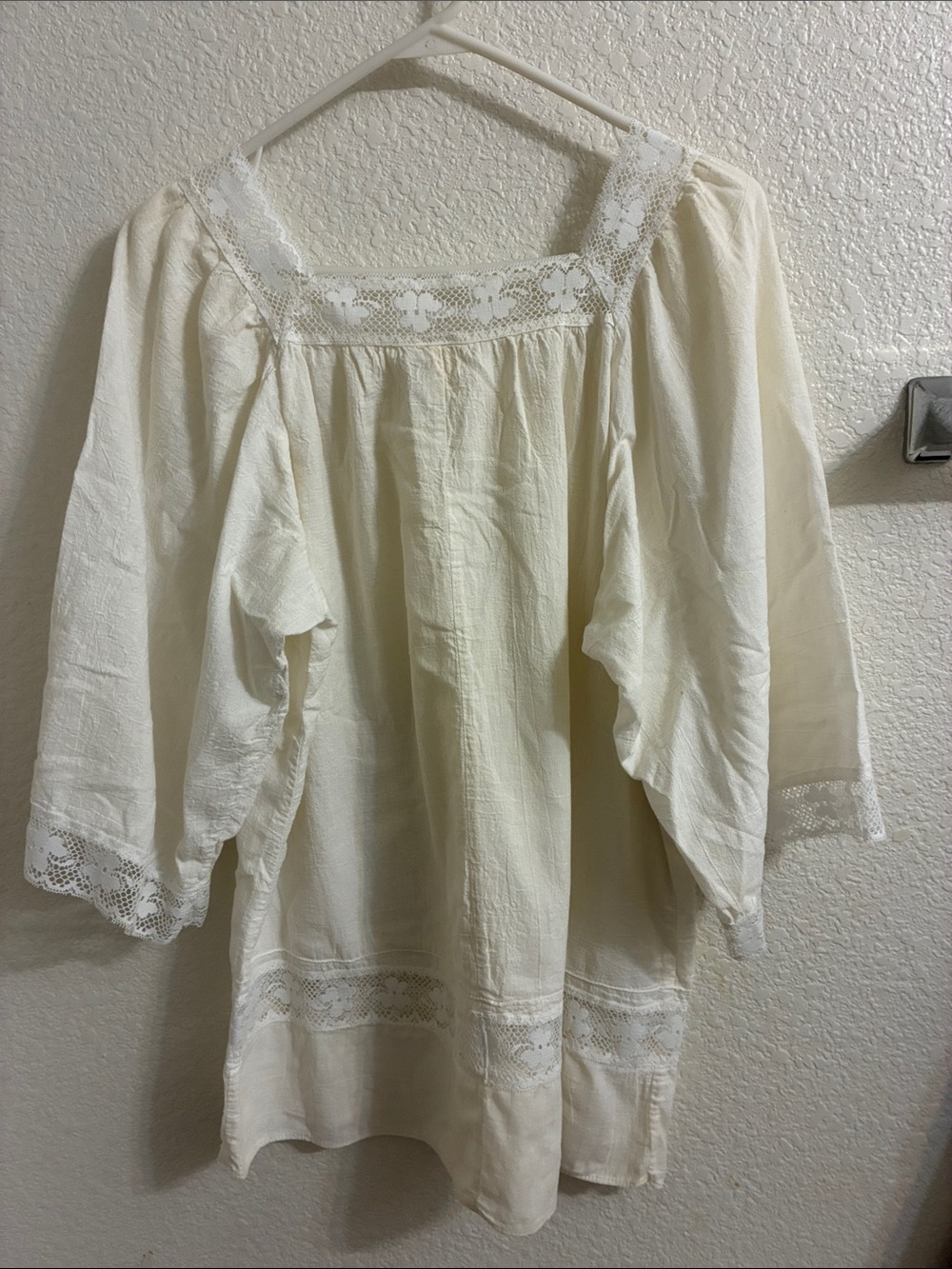 Cole of California Lace Trim Tunic square neck Size Medium100% Cotton , vintage - Picture 8 of 14